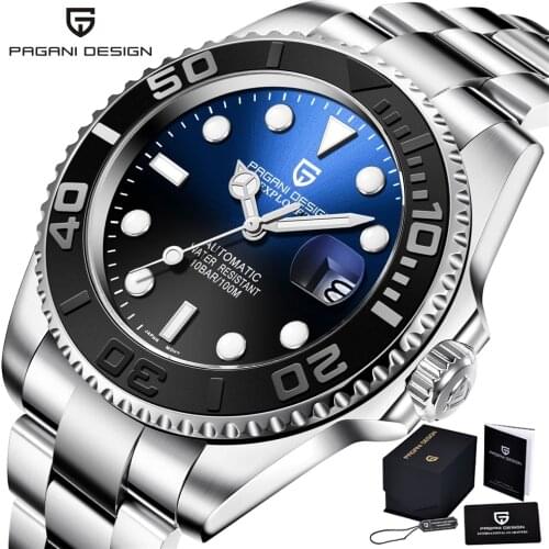 PAGANI Design Automatic Mechanical Watch Mens Top Brand Luxury Watch Mens Sapphire Glass Lens Stainless Steel Waterproof Watch