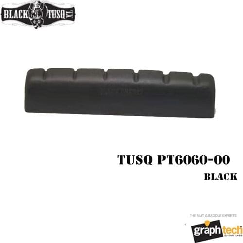 Graph Tech PT-6060-00 TUSQ XL 1/4" 6-String Guitar Slotted Nut for EPI style guitar,Black