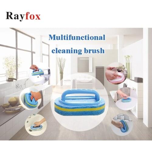 Kitchen Cleaning Tools Cleaning Brush Plastic Handle Sponge Bathroom Toilet Glass Wall Clean Kitchen Accessories Gadgets Goods