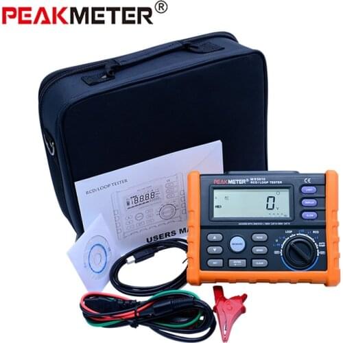 PM5910 Digital Resistance Meter RCD Loop Tester Circuit Switch Tester Trip-out Current/Time Test RL Meter with USB Interface