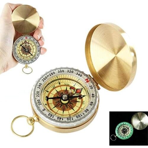 Camping Compass Keychain Luminous Wayfinder Outdoor Survival Gear Barometer Handle GPS Compas For Tourism Equipment Hiking Tools