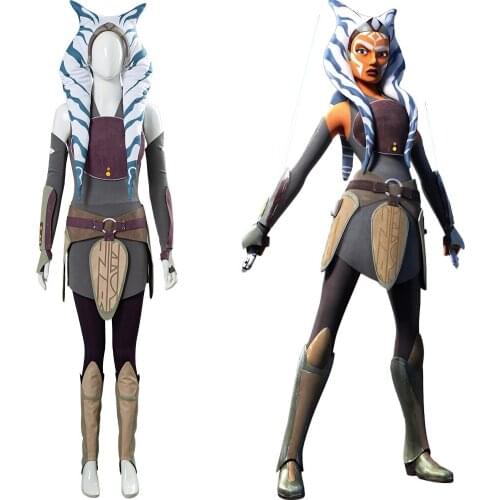 Star Cosplay Wars Rebels Ahsoka Tano Cosplay Costume Women Uniform Suit Outfits Halloween Carnival Costume Fancy Dress