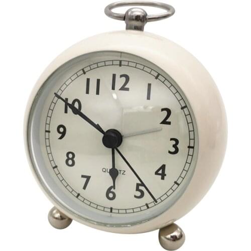 Quartz Silent Clock Alarm Clock 12 Hours Table Desk Clock Decorative Clock