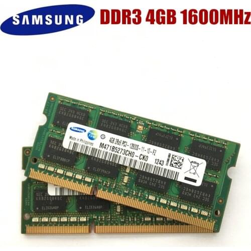 SAMSUNG 4GB 2Rx8 PC3 12800S DDR3 1600Mhz 4gb Laptop Memory Notebook Module SODIMM RAM SEC chipset