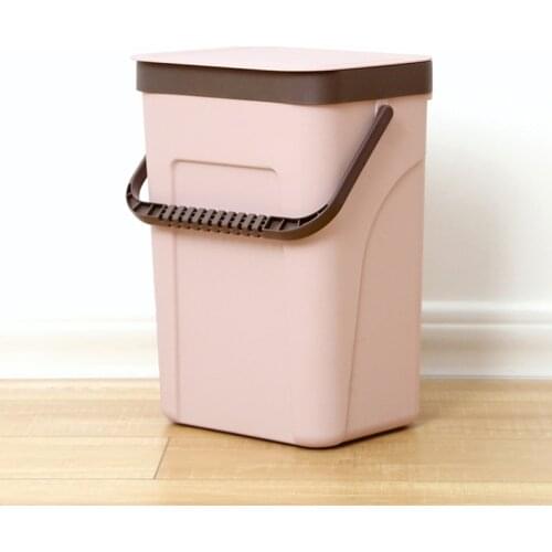 Trash Can Kitchen Wall Mounted Garbage Bin Recycle Compost Bin Bathroom Dustbin H99F