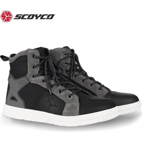 SCOYCO Spring summer Mesh Breathable Cross-country Motorcycle Riding Boots Men MT040 Motorbike Knight Cycling shoes