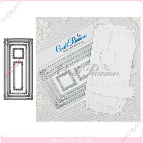 Long Frame set Metal Cutting Dies for DIY Scrapbooking Photo Album Decorative Embossing Paper Card Crafts Die 2021