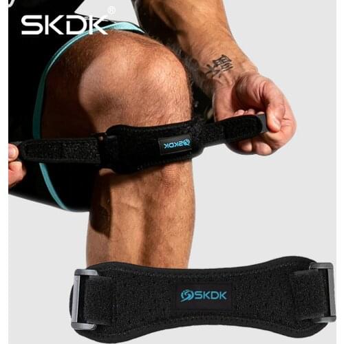 SKDK Patella Kneecap Band Adjustable Silica Gel Knee Tendon Strap Protector Knee Pads Running Sports Cycling Gym Knee Support