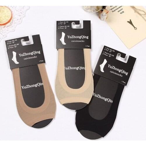 3 Pairs/lot Women Girl Summer Solid Cotton Thin Open Toe Boat Socks Low Cut No Show Invisible Non-slip Fish Mouth Socks 2021
