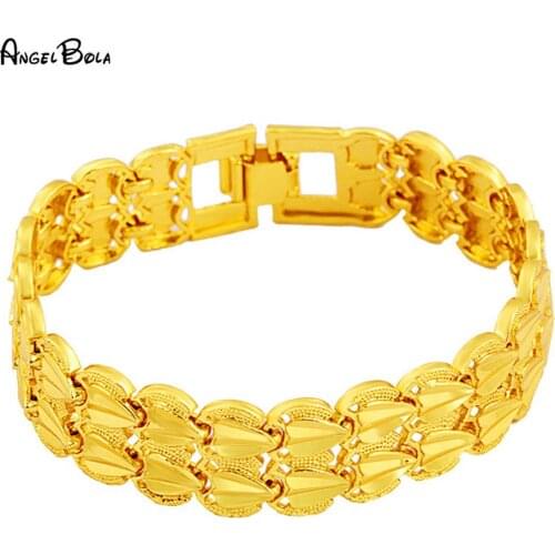 New Product Gold Mens Bracelet Jewelry Square Buckle Wide Version Atmosphere Bracelet Exquisite Paw Shape Accessories Wholesale