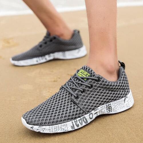 Big Size Beach Shoes Man Water Aqua Shoes Sport Trekking Hiking Upstream Shoes Summer Sandals Quick Dry Surf Tennis Boys Sneaker