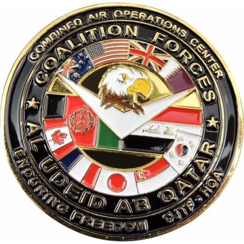 Custom Metal Forces Souvenir Challenge Coin for Collect hot sale USA eagle military coins cheap custom made round painted coins