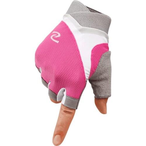 Professional Women Half Finger Gym Equipment Weightlifting Bodybuilding Breathable Nonslip Thin Gloves For Dumbbells Crossfit