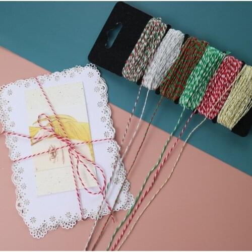 Colorful Three-strand Cotton Rope DIY Accessories For Wedding Chirstmas Gift Packing Rope