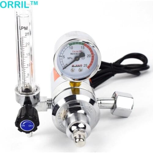 AC 36V gas regulator CO2 heater flow meter for MIG welding machines Gas Pressure Regulators