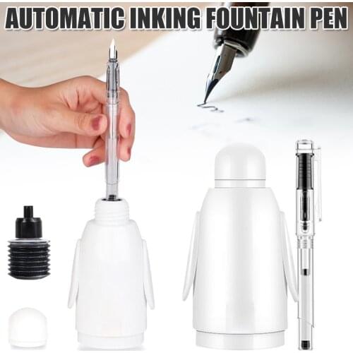 Hot Sale Automatic Ink Fountain Pen Fountain Pens for Writing Automatic Ink Pen Transparent Pen Student Pen Beginners Available