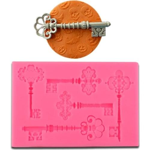 Key Shape Silicone Mold Soap Fondant Chocolate Moulds Kitchen Baking Chocolate Candy Cake Making Tools Decoration
