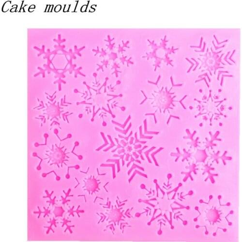 Wholesale Silicone mold Small Snowflake shape sugar lace mat Fondant cake mold Baking mold
