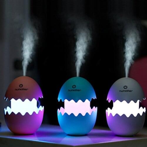 Mini fun egg night light humidifier USB powered touch switch colorful color changing night light home desktop humidifier