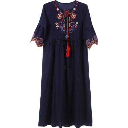 Embroidery Luxurious Retro Harajuku Vestidos Pastel Boho Vacation Robe Korean Dress Trendy Flower Summer Plus Size Dress Women