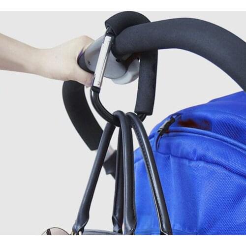 9 Colors High Quality Aluminium Baby Stroller Hooks Shopping Bags Carriage Hooks Pushchair Pram Bags Carrier Hook Clip