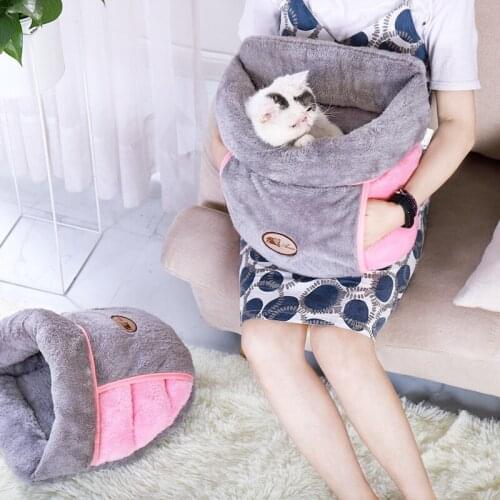 Winter Dog Cat Cushion Mat Indoor Basket Cave Kennel Nest Warm Cat Bed Pet Puppy Cat House Cats Home Cushion Products