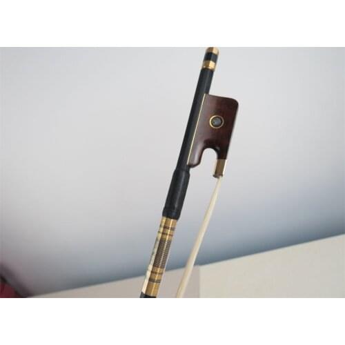 1pcs strong powerful black Carbon fiber viola bow,white bow hair