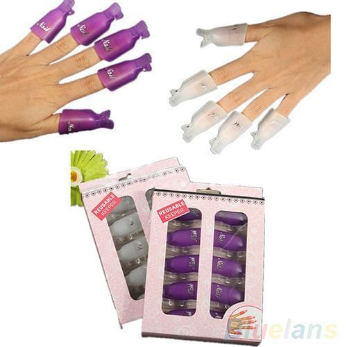 10Pcs Professional Plastic Acrylic Nail Art Smart Soak Off Clips Cap UV Gel Polish Remover Nails Accessories Nail Tool