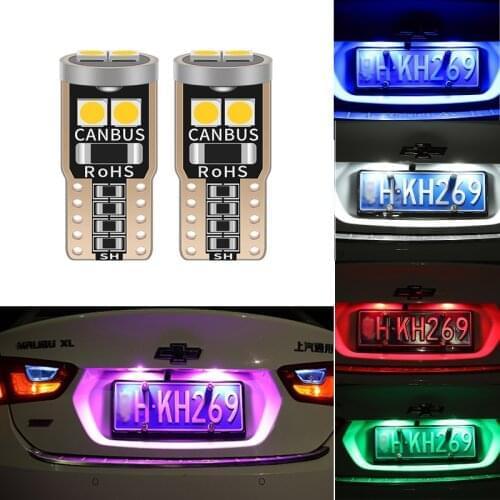 10pcs T10 W5W LED Canbus Car License Plate Lights Parking Lamp no error For Chevrolet Cruze Aveo Trax Captiva