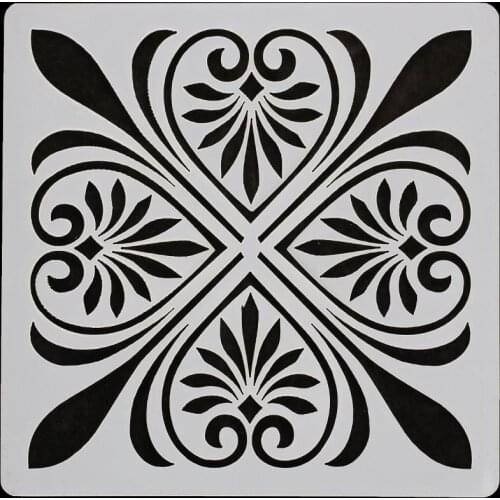13*13 flower Layering Stencils for Diy scrapbook/photo album Decorative Embossing coloring,painting stencil,home decor