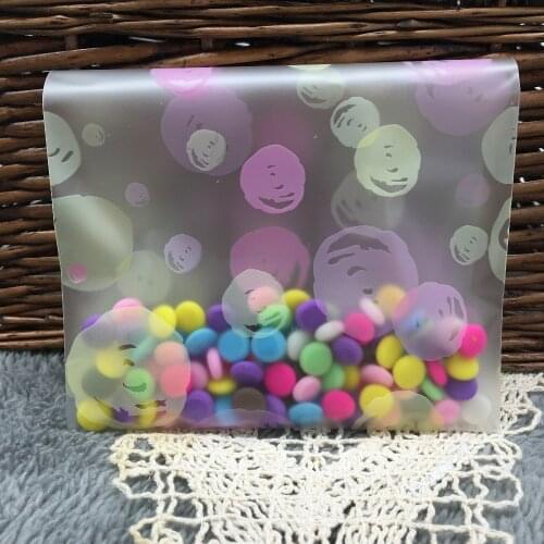 20pcs 12*20.5cm Multicolour dot scrub cake biscuit cookies packaging bag disposable pastry bag