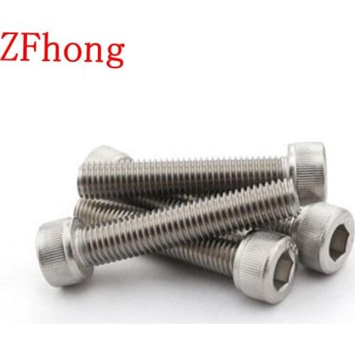 20PCS m5*16/20/25 Fine thread stainless steel hex hexagon socket cap head screw thread pitch 0.5mm