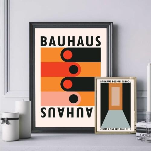 Abstract Bauhaus Door Exhibition Canvas Painting Wall Art Nordic Posters and Prints Wall Pictures for Living Room Decoration