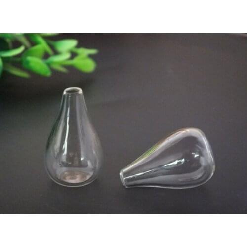 Free ship!! 30x18mm Light bulb shape glass globe DIY glass globe vial pendant decorations glass bottle jewelry necklace