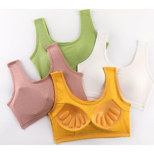 Bralette 2021 Soft Comfort Padded Underwear Seamless Push Up Sports Bra Sexy U-shaped Back Cotton Lingerie Streetwear Crop Top