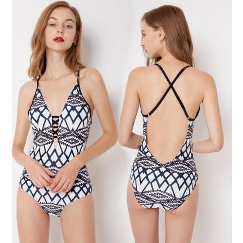 One Piece Swimwear Women Swimsuit Sexy Monokini Padded Swim Suit Floral Bodysuit Bathing Suit High Cut Beach Wear