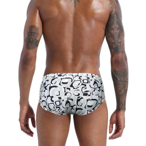 Breathable Beach Wear Low Waist Bathing Suit Printed Mens Swimwear Sexy Swimsuit Briefs Fashion Short Swimming Trunks 4 Styles