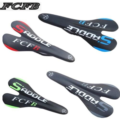 FCFB Bicycle red blue green grey carbon saddle version seatpad MTB bike fcarbon saddle Road Bike front sella seat Bicycle Prats