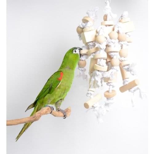 Pet Bird Toy For Cockatiel Rope Parakeet Conure Large Parrot Toy Bird Cage Accessories D572