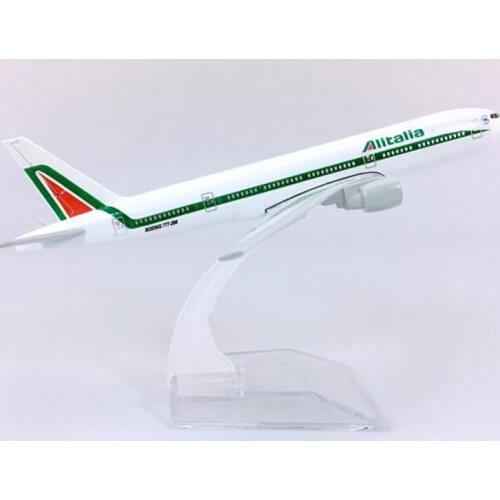 16CM 1:400 Boeing B777-200 model Alitalia Italy airplane W base airways alloy aircraft plane collectible display toy collection