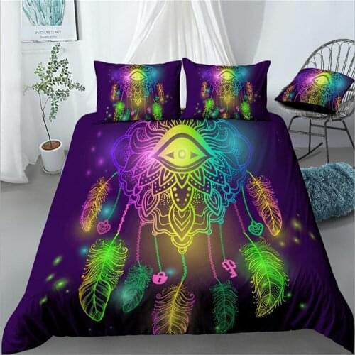 2/3Pcs Dream Catcher Bedding Set Duvet Cover and Pillow Case Bedding Sets EU/US/AU Single Twin Full Queen King Size