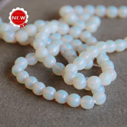 Min Order1)8mm Faceted Sri Lanka Moonstone Round opal beads chalcedony beads Jewelry making design DIY Beads stones 15"