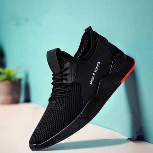 New Running sports shoes Men black sneakers Breathable Mesh anti-skid jogging shoes outdoor lightweight Comfortable Travel shoes