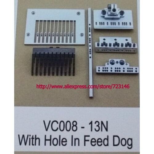 With hole in feed dog vc008-13n 13 NEEDLE NEEDLE GAUGE SET NDUSTRIAL SEWING MACHINE PLATE FOR CANSAI JUKI SINGER