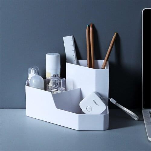 Plastic Storage Box for Lipstick Cosmetic Tool Brush Classified Admission Box Office Table Corner Organizer Boxes Pen Holder