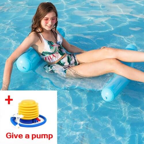 Floating Water hammock recliner Foldable inflatable pool float swimming Mattress sea pool chair Pool Party Toy lounge bed