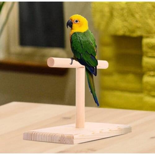 Portable Wooden Pet Parrot Training Rotation Perched Stand Platform Birds Paw Grinding Toys Drop Ship