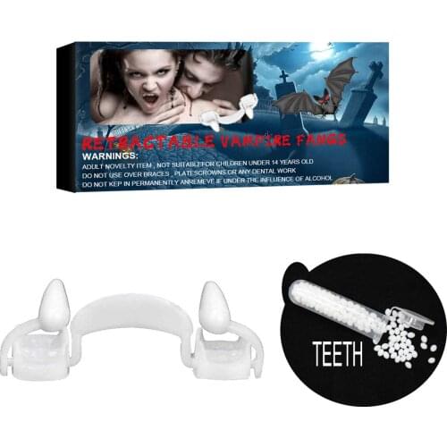 Festival Halloween retractable tusk Festival Party Prom props vampire false teeth braces toy Cosplay Costume fangs