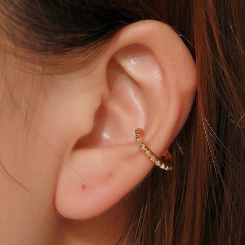 Simple U-shaped Men and Women Without Pierced Single Retro Geometric Ear Bones Earrings with Clips