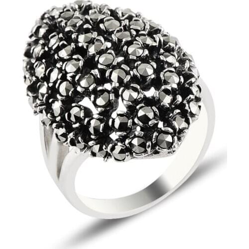 Silver 925 Sterling Marcasite Ring